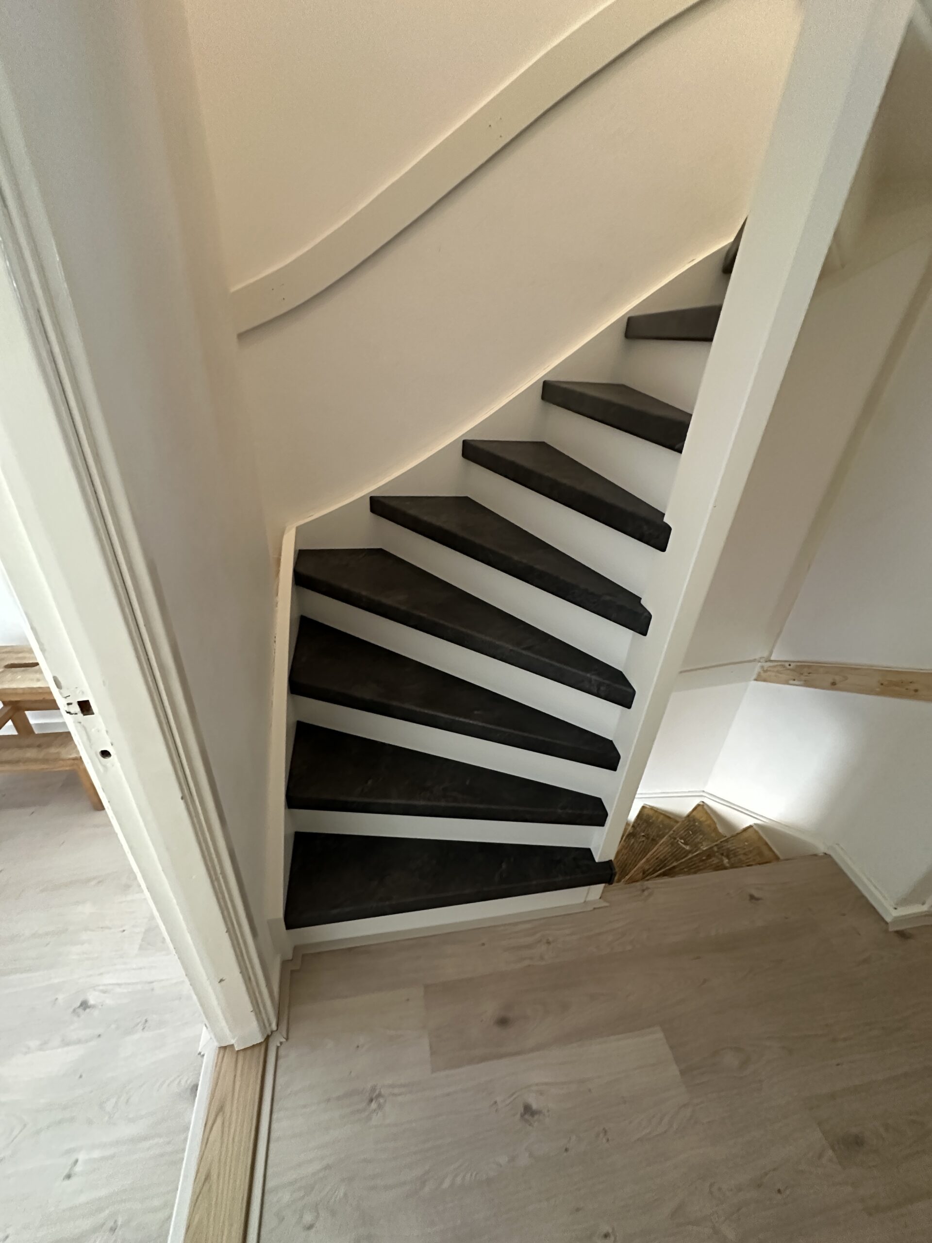 Traprenovatie in Voorburg met een steen decor Mustang